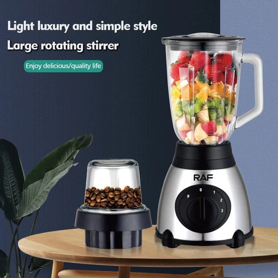 Mixeur portable et robuste avec minuterie, 1000W, 1,5 l, pour fruits et Smoothies glacés