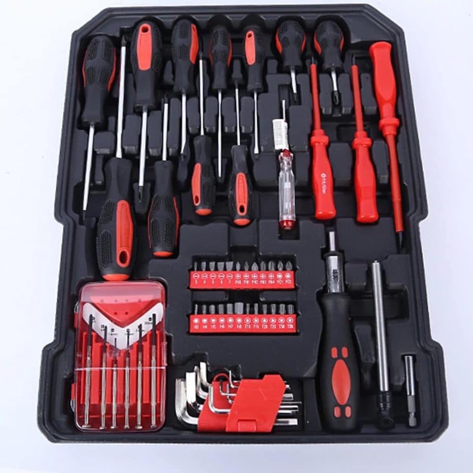 Kit d'outils pratiques en aluminium, valise Portable, combinaison de matériel, pour la réparation automobile, la Maintenance et déplacements, 187 pièces.
