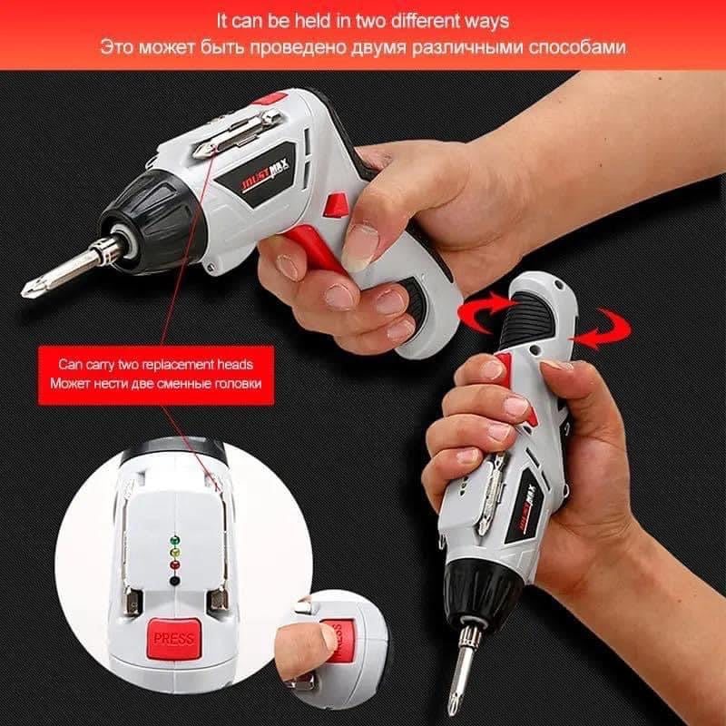 Mini tournevis électrique sans fil, batterie 4.8V, 45 pièces, aste, odorà vis.