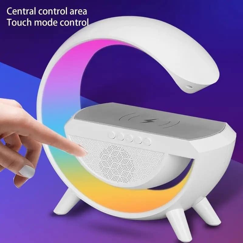 Haut-parleur chargeur sans fil et réveil léger, haut-parleur portable, régularise 3 joueurs, veilleuse, multi-