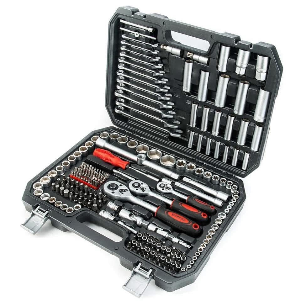 Boîte à outils de réparation mécanique de voiture, ensemble d'outils de réparation, invitation à une douille, 216 pièces.