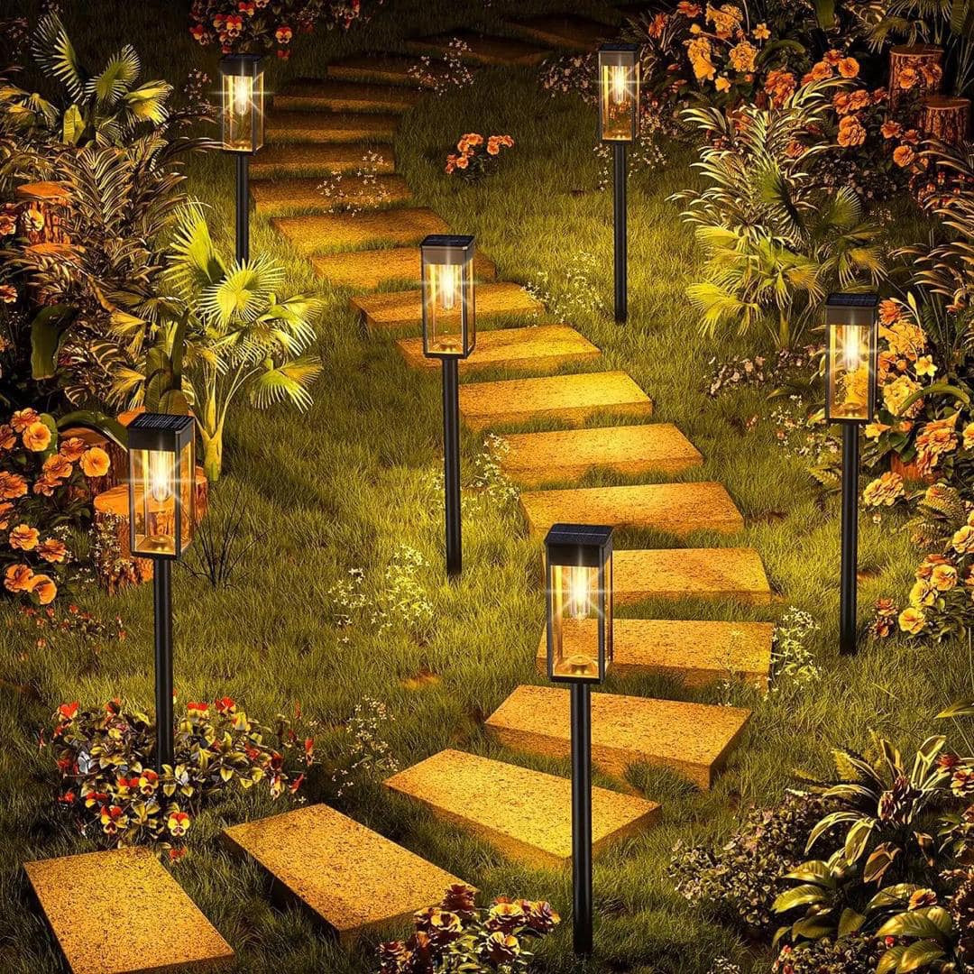Nouvelle décoration extérieure solaire pelouse lumière silicone solaire pelouse lampe de jardin avec filament.