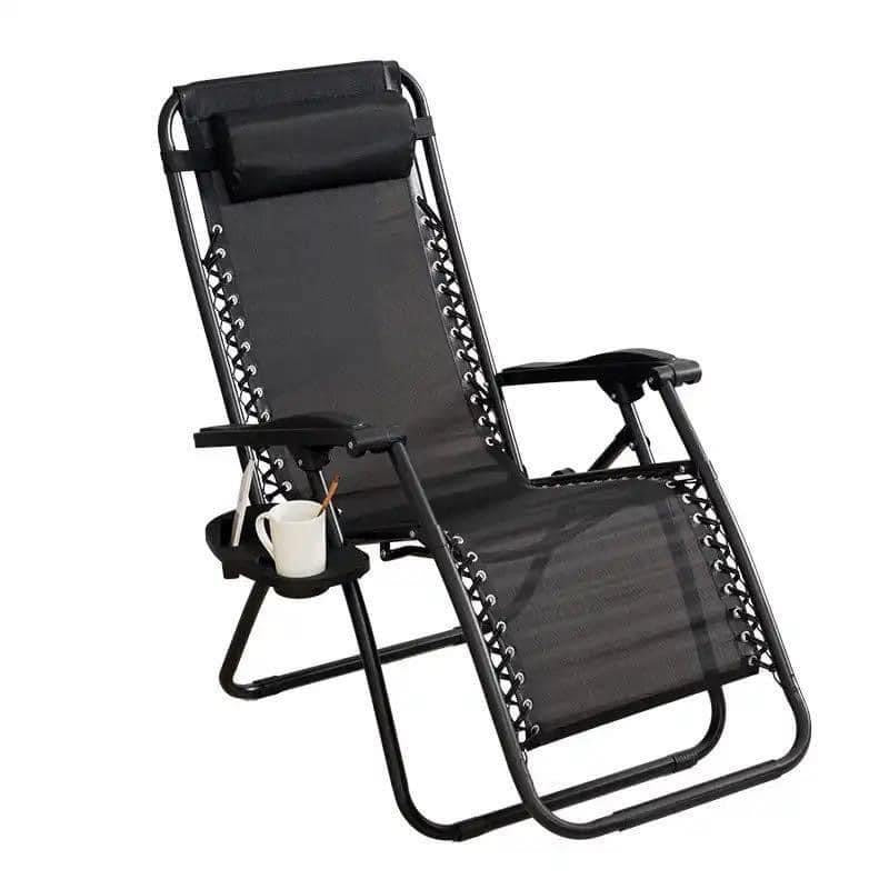 Chaise pliante de camping en plein air, chaise de plage, chaise longue zéro gravité, bureau, déjeuner, jardin, balcon.