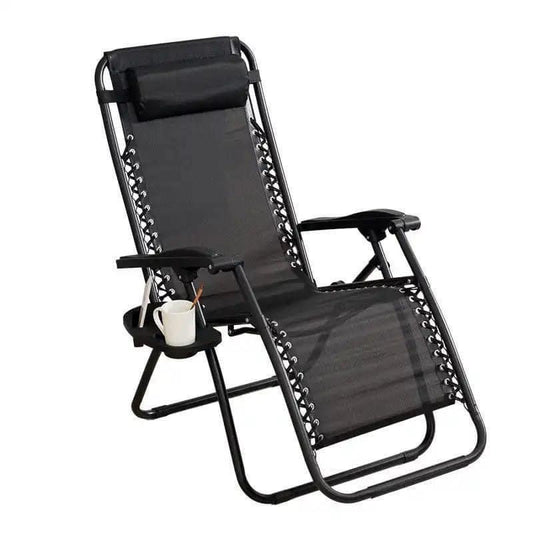 Chaise pliante de camping en plein air, chaise de plage, chaise longue zéro gravité, bureau, déjeuner, jardin, balcon.