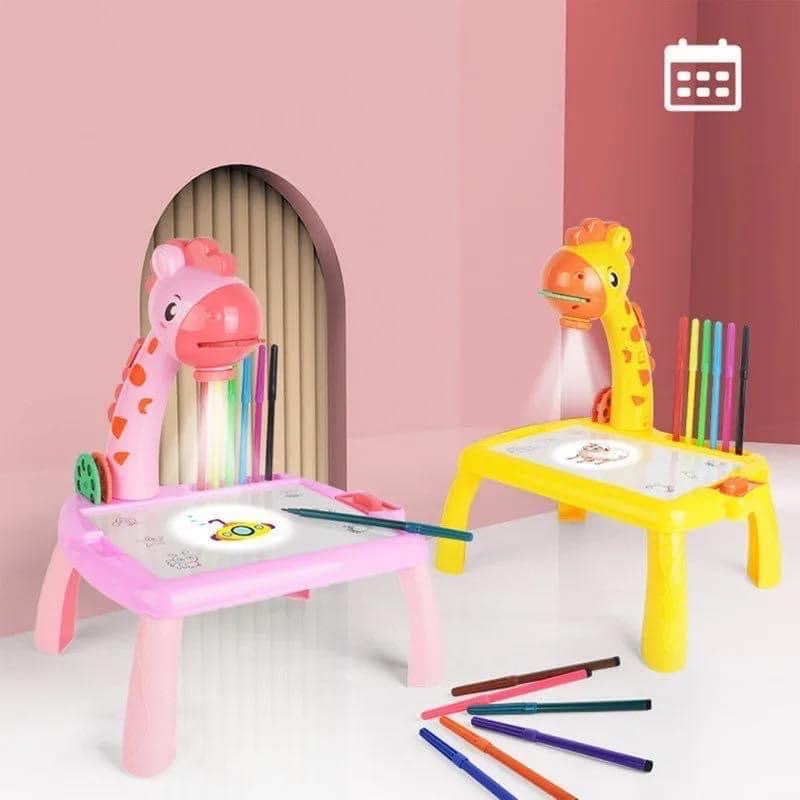 Mini table à dessin d'art de budgétaire LED pour enfants, tableau de peinture pour enfants, petit bureau, outil de peinture d'apprentissage, artisanat, jouet léger.