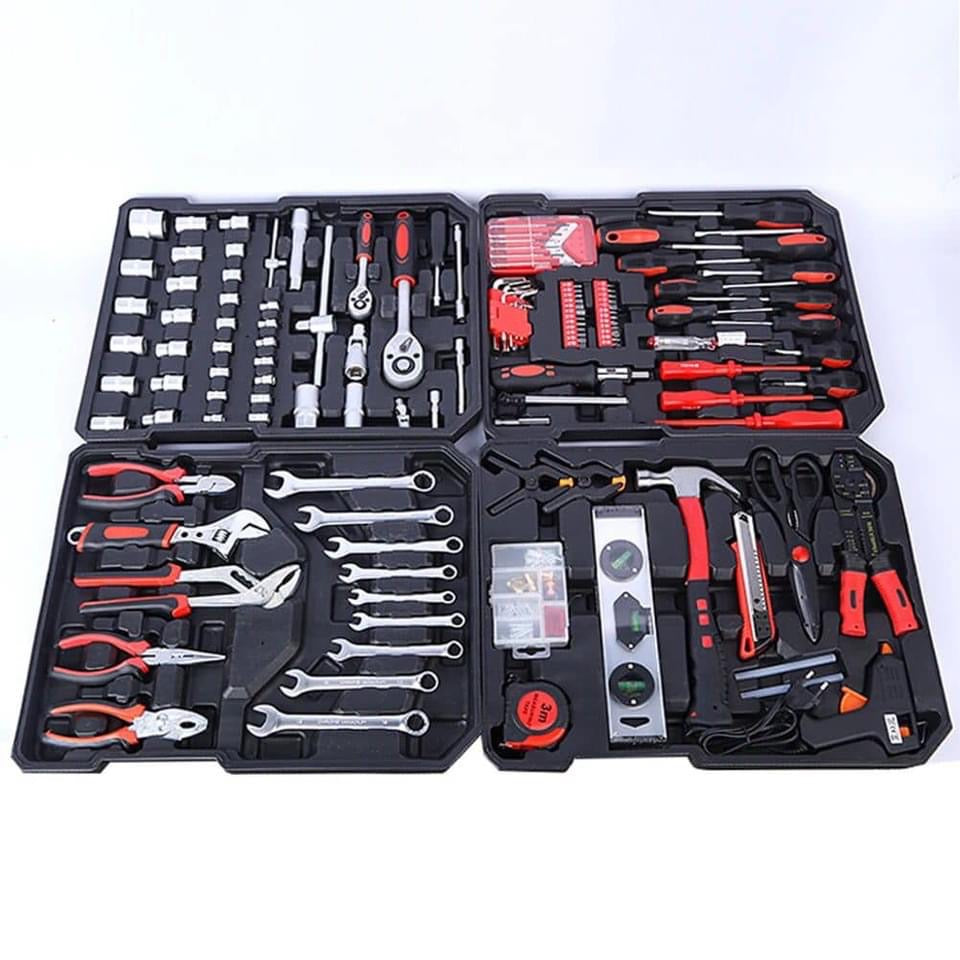 Kit d'outils pratiques en aluminium, valise Portable, combinaison de matériel, pour la réparation automobile, la Maintenance et déplacements, 187 pièces.