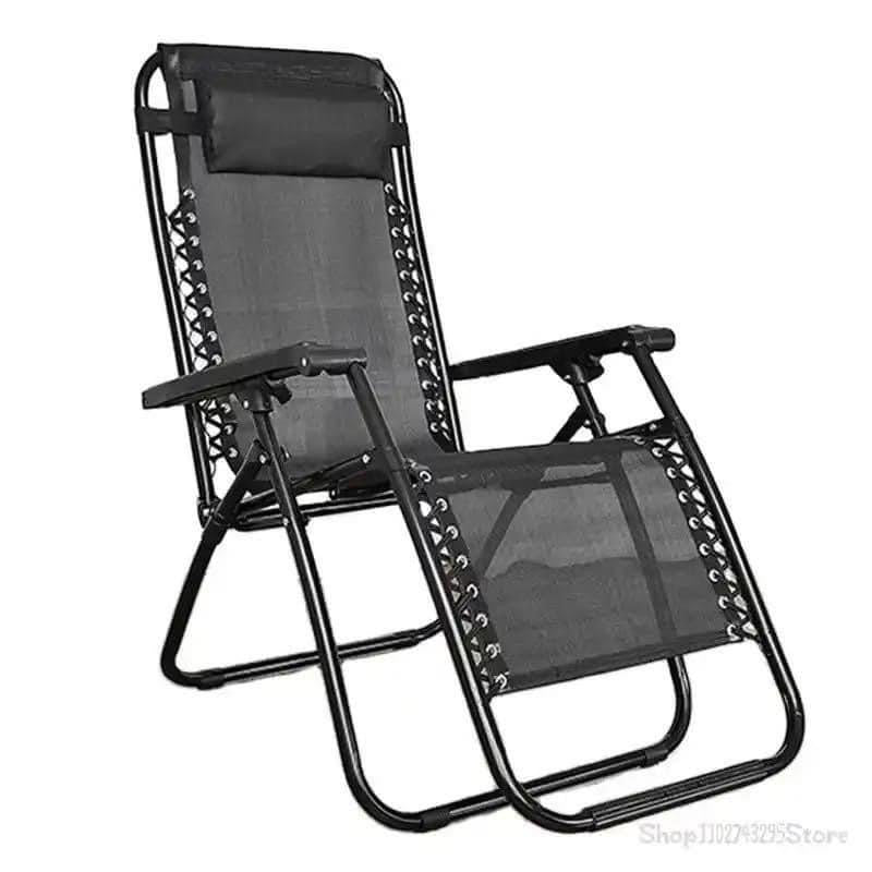 Chaise pliante de camping en plein air, chaise de plage, chaise longue zéro gravité, bureau, déjeuner, jardin, balcon.