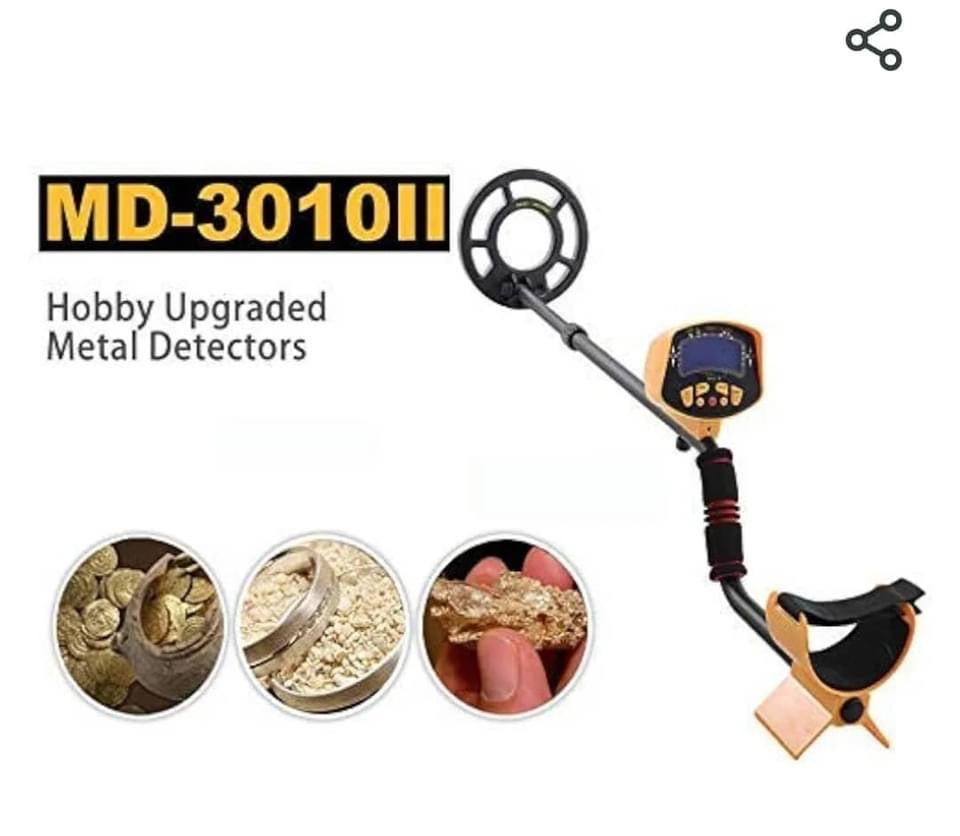 Détecteur de métaux Haute précision Réglable Réglage de métal étanche Finder LCD Affichage avec lumière et pelle inclus Indication de profondeur Indication Audio.