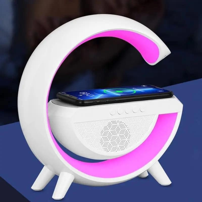 Haut-parleur chargeur sans fil et réveil léger, haut-parleur portable, régularise 3 joueurs, veilleuse, multi-
