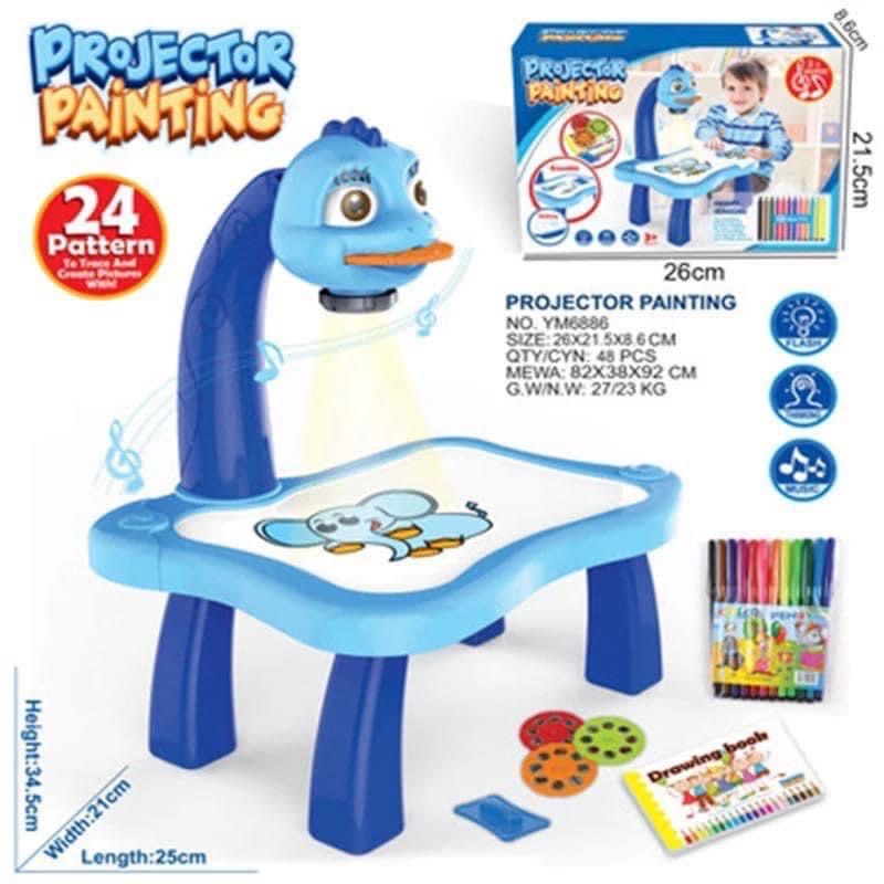 Mini table à dessin d'art de budgétaire LED pour enfants, tableau de peinture pour enfants, petit bureau, outil de peinture d'apprentissage, artisanat, jouet léger.