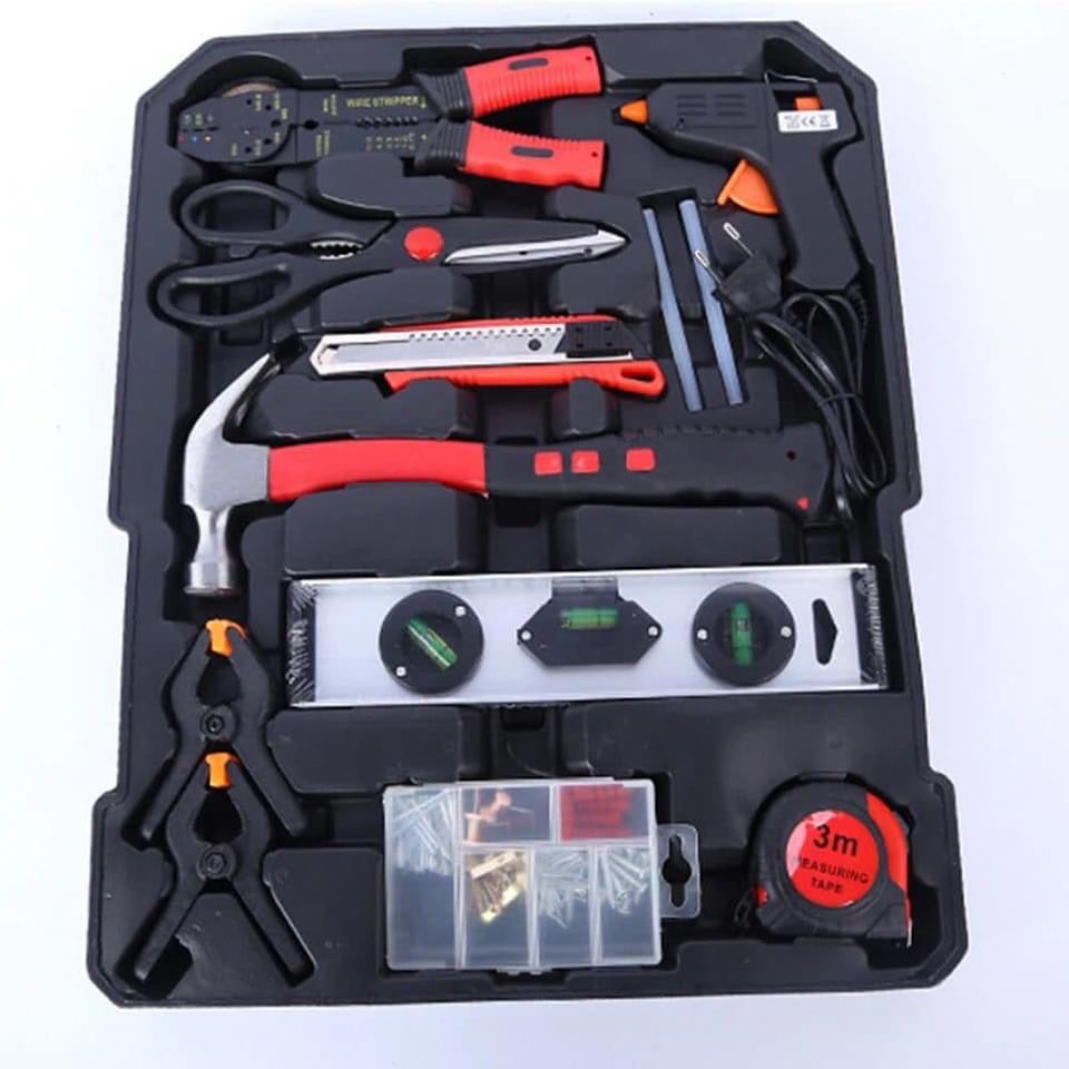 Kit d'outils pratiques en aluminium, valise Portable, combinaison de matériel, pour la réparation automobile, la Maintenance et déplacements, 187 pièces.