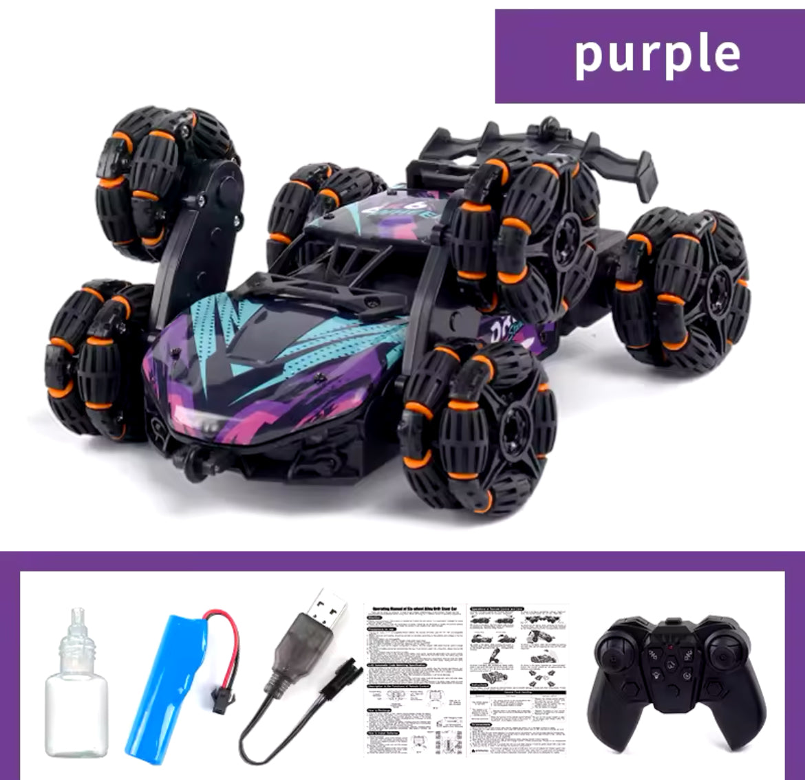 Yubon Six roues RC voiture jouet Spray torsion cascadeur .voiture télécommandée jouets pour enfants adultes