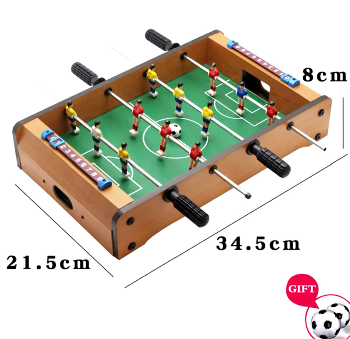 Table de baby-foot en bois à assembler facilement, ballons de football de table, ensemble de jeu d'intérieur pour chambre, fêtes, sport familial, cadeau pour enfants