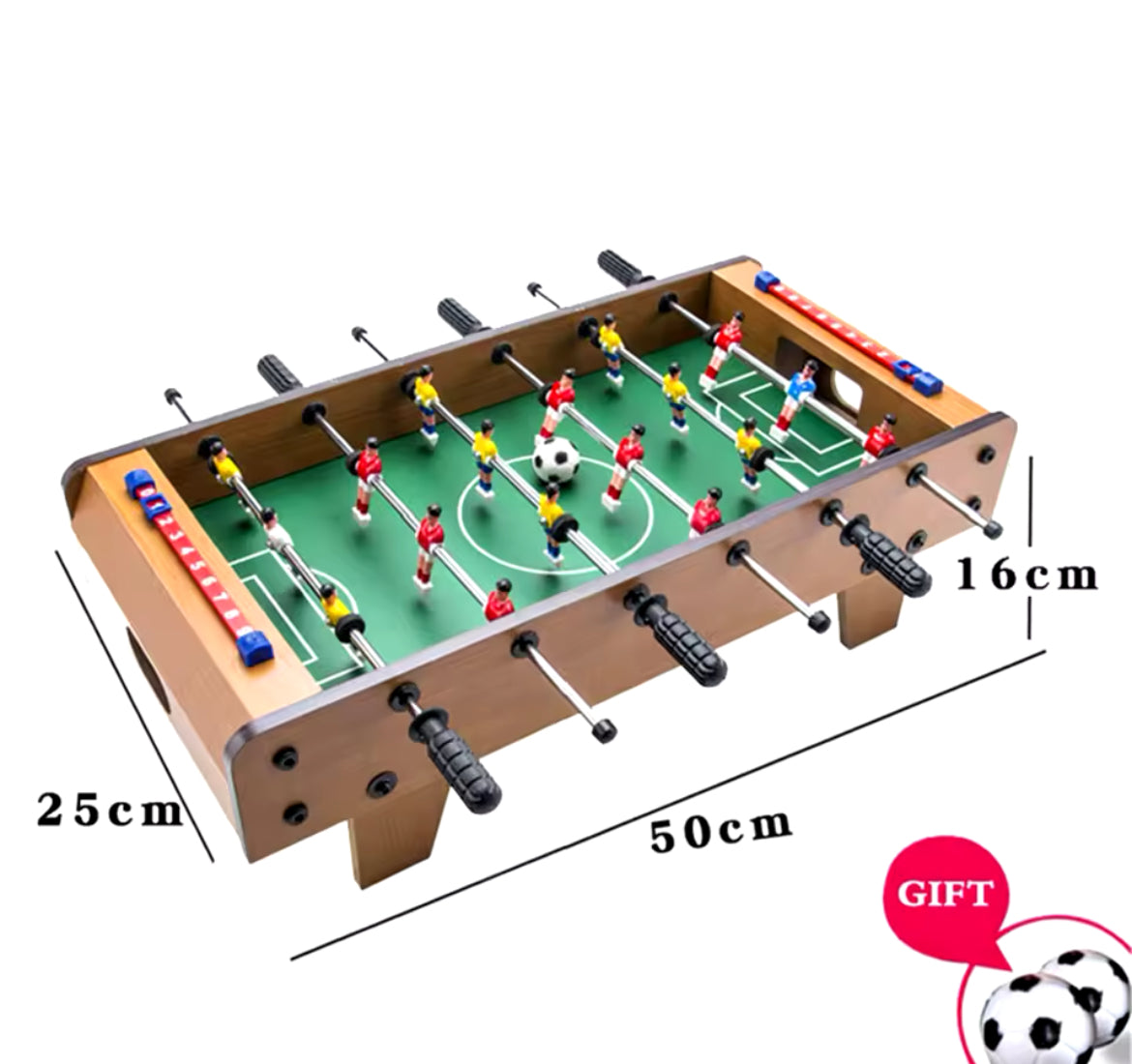 Table de baby-foot en bois à assembler facilement, ballons de football de table, ensemble de jeu d'intérieur pour chambre, fêtes, sport familial, cadeau pour enfants