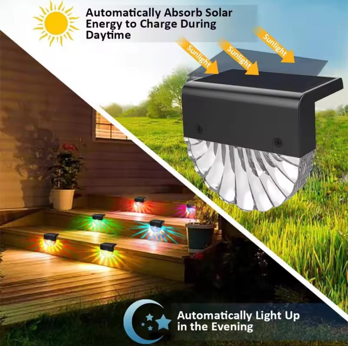 6 lampes solaires Led imperméables