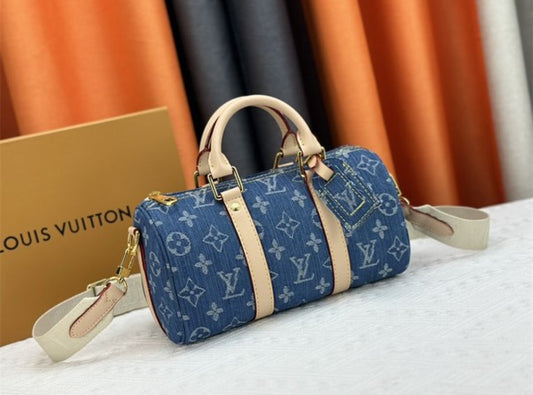 Louis Vuitton LV Keepall 25 Denim Handbag