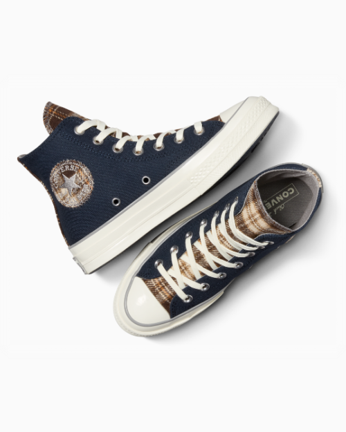 Chuck 70 Toile et Plaid Obsidian