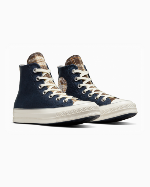 Chuck 70 Toile et Plaid Obsidian
