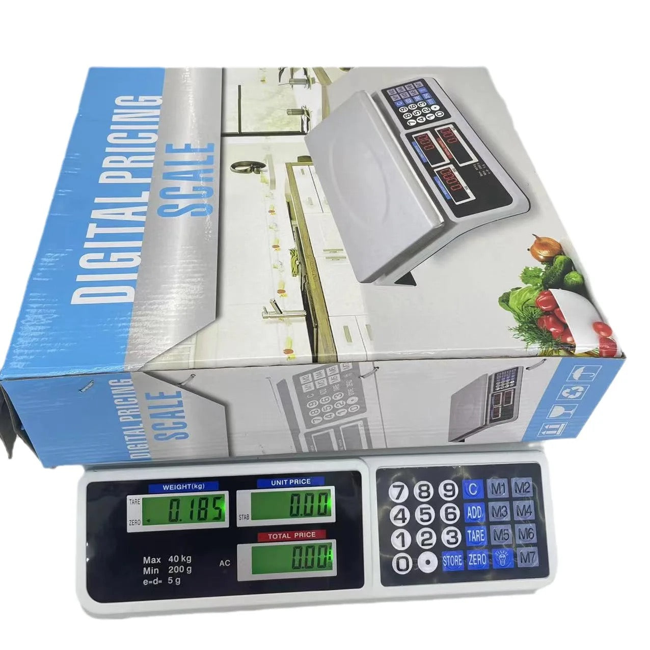 Balance numérique LCD pour le calcul des prix, numérique, pour le poids de la viande et des aliments commerciaux.