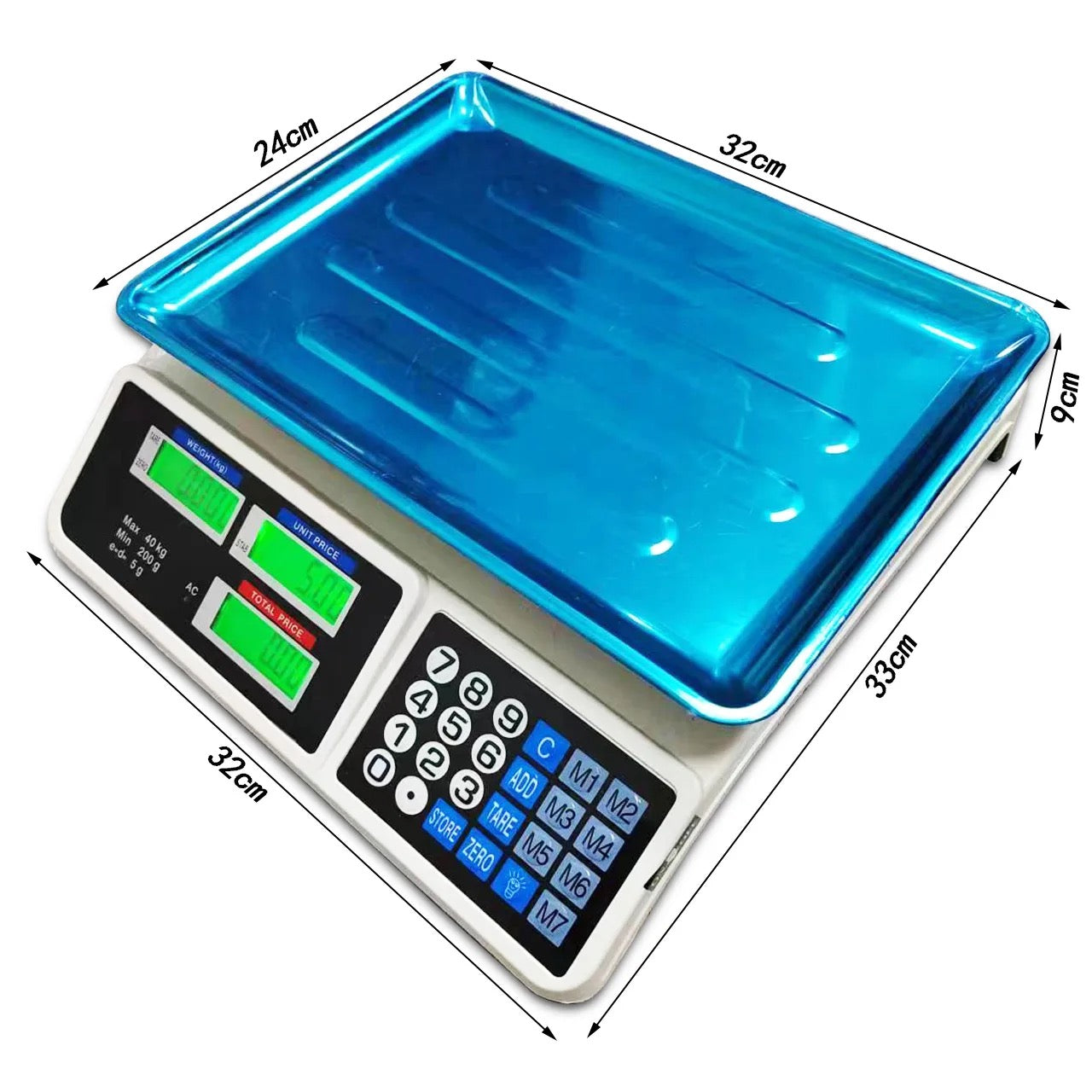 Balance numérique LCD pour le calcul des prix, numérique, pour le poids de la viande et des aliments commerciaux.