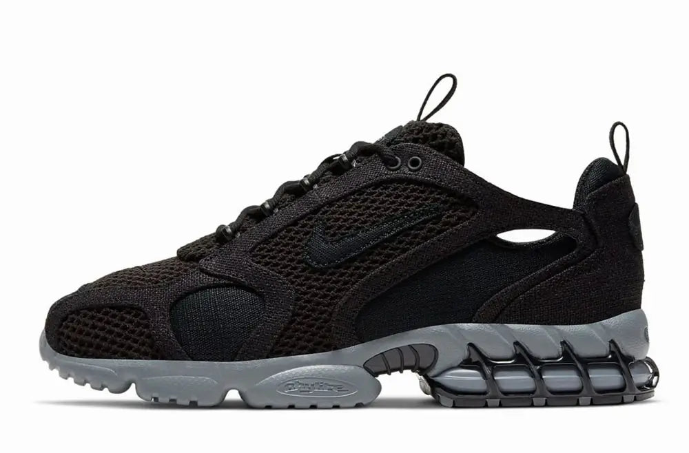 Stussy x Nike Air Zoom Spiridon Caged 2 Black Cool Grey