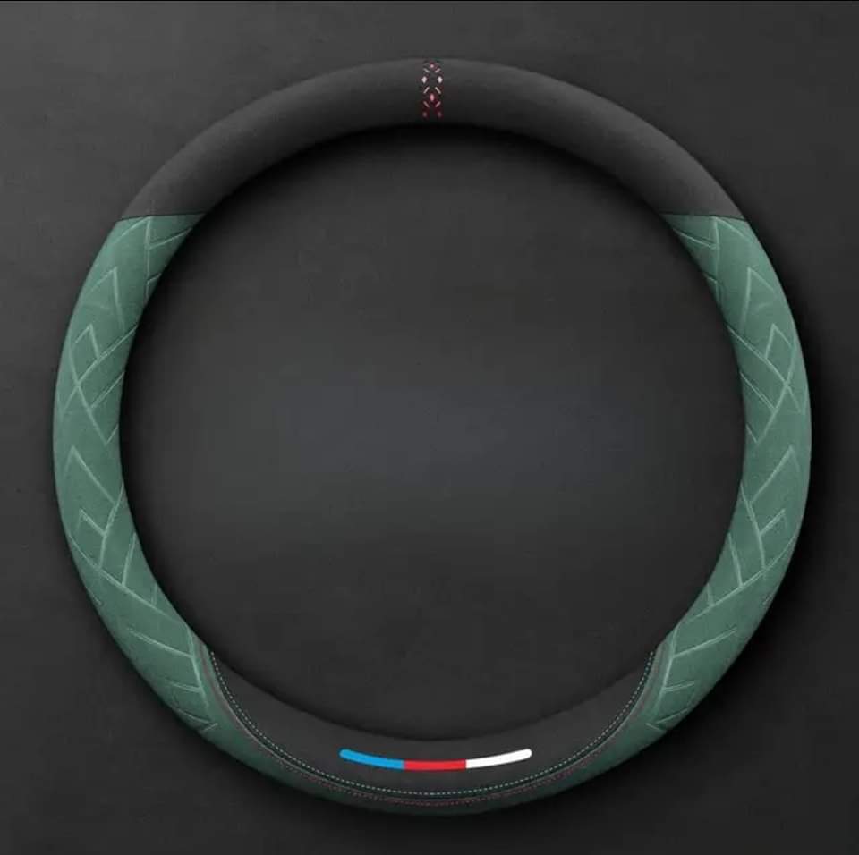 Housse de volant en daim 38cm absorbant la sueur couverture antidérapante respirante et Ultra-mince.