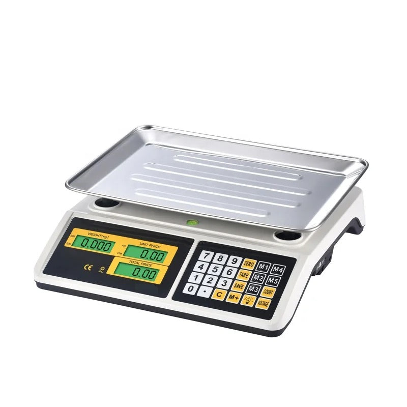 Balance numérique LCD 50 kg pour le calcul des prix, numérique, pour le poids de la viande et des aliments commerciaux.