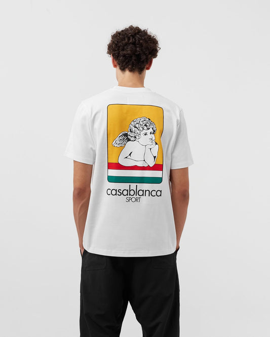 CASABLANCA T-SHIRT DOUBLE FACE RACING CHERUB