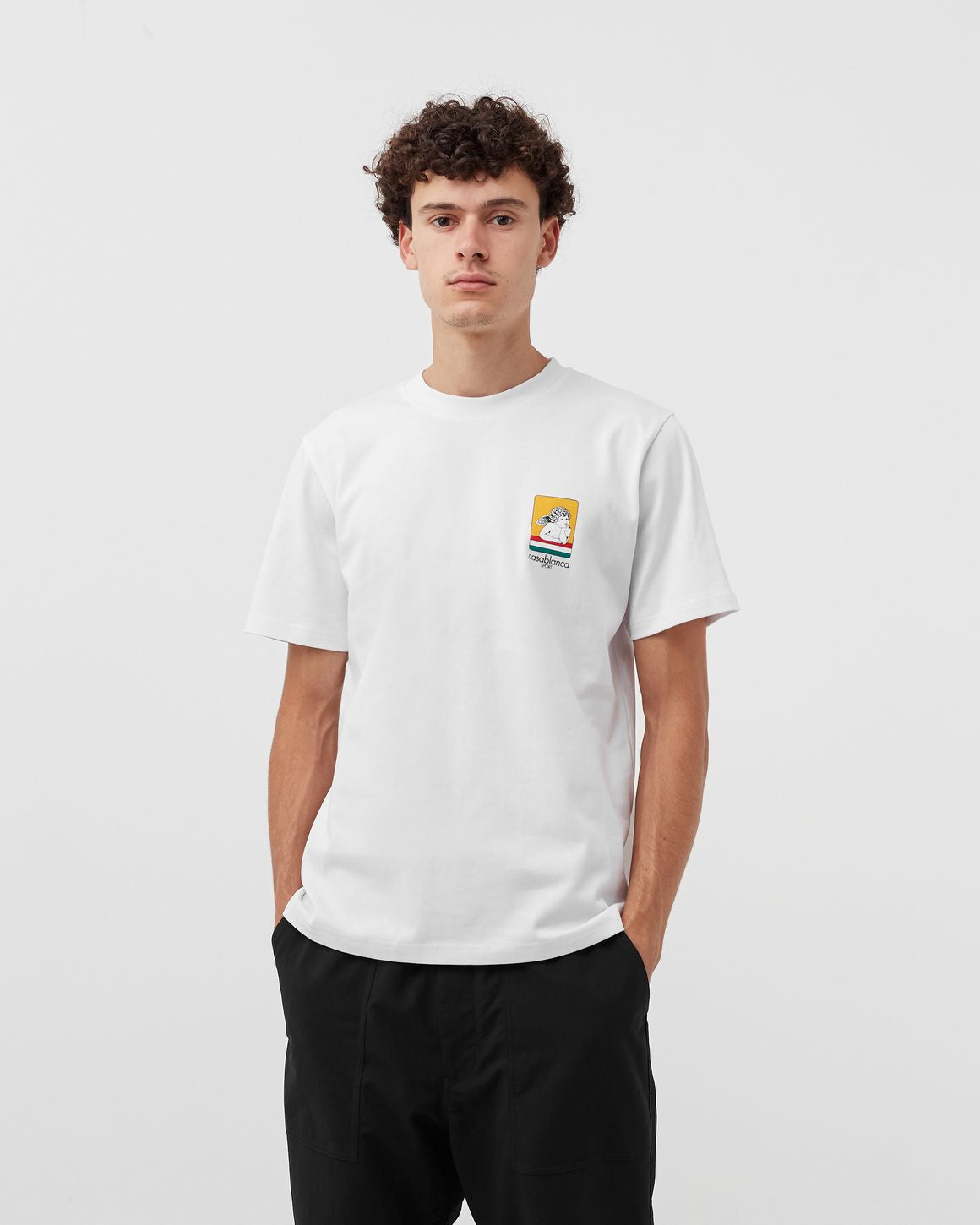 CASABLANCA T-SHIRT DOUBLE FACE RACING CHERUB