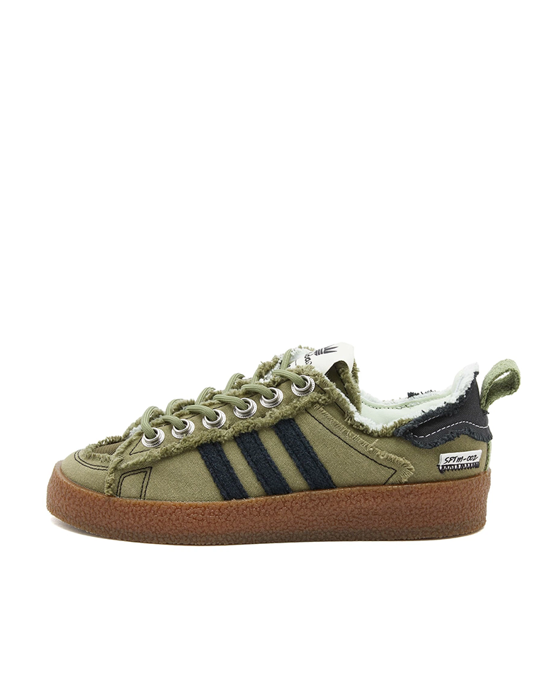 Adidas x SFTM Campus 80s Sneakers in Olive/Black/Gum