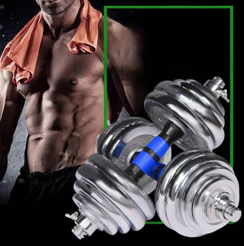 Barres d'haltères avec poignée coordonnante, ensemble de poids 20 kg , barre d'haltères universelle pour l'entraînement sportif, la musculation