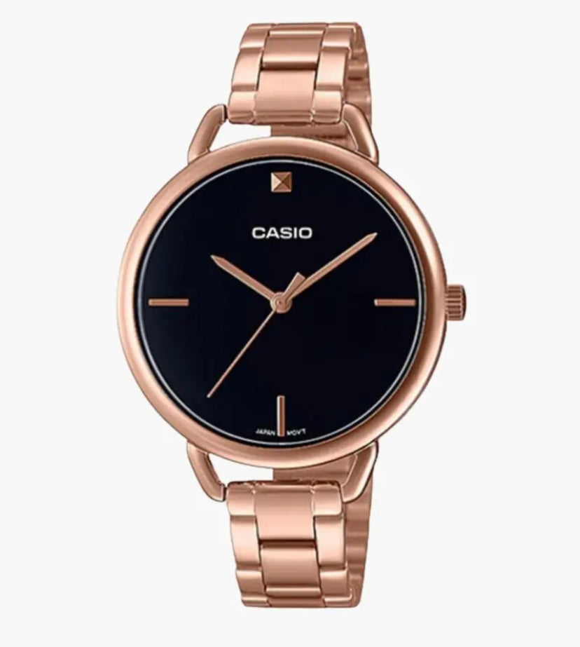 Montre Femme Casio – LTP-E415PG-1CDF – Bracelet en Acier inoxydable doré – Affichage analogique – Résistant à l’eau