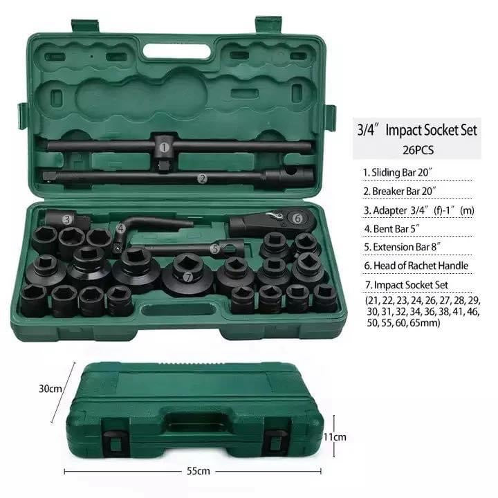 Kit d'outils de réparation de douille rapduty, combinaison de clé à douille, mécanique, multifonctionnel, portable, ensemble de 26 pièces