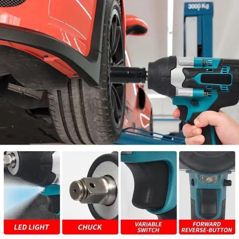 Ensemble d'outils électriques au lithium, sans balais, anti-choc, 350N