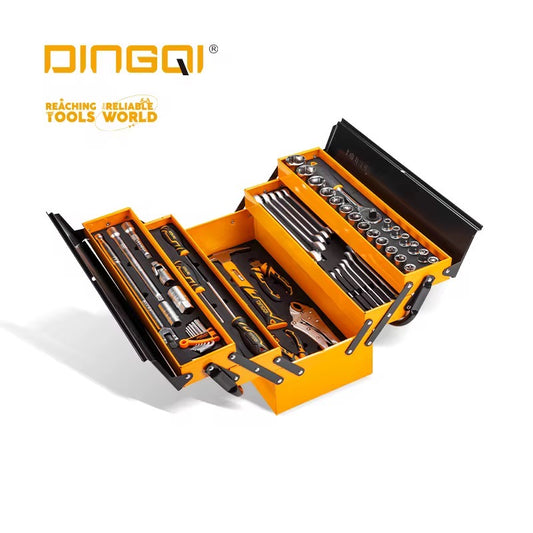 DINGQI 59 pièces multicouche pliante clé combinée pince tournevis boîte à outils ensemble