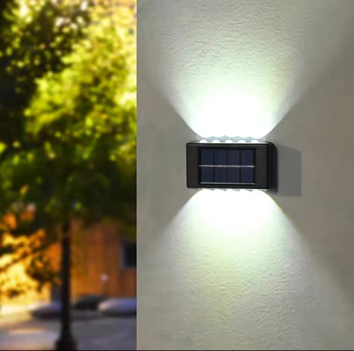Applique murale solaire à 12 LED avec capteur solaire, étanche conforme a la norme IP65, luminaire d'extérieur, Style nordique, lumière d'en haut et d'en bas...