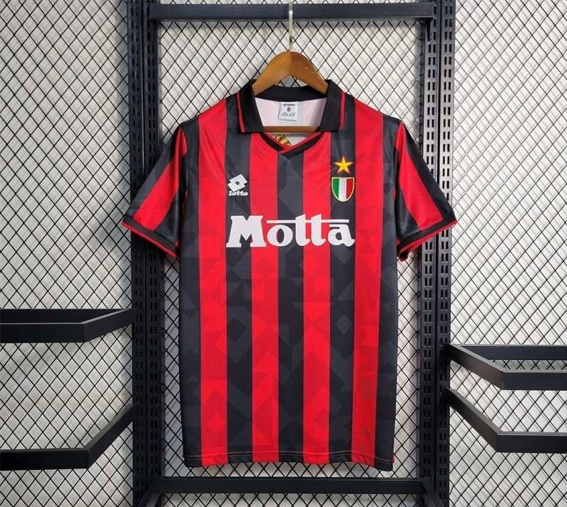 Milan Ac Home Vintage Rétro Jersey  1993-1994