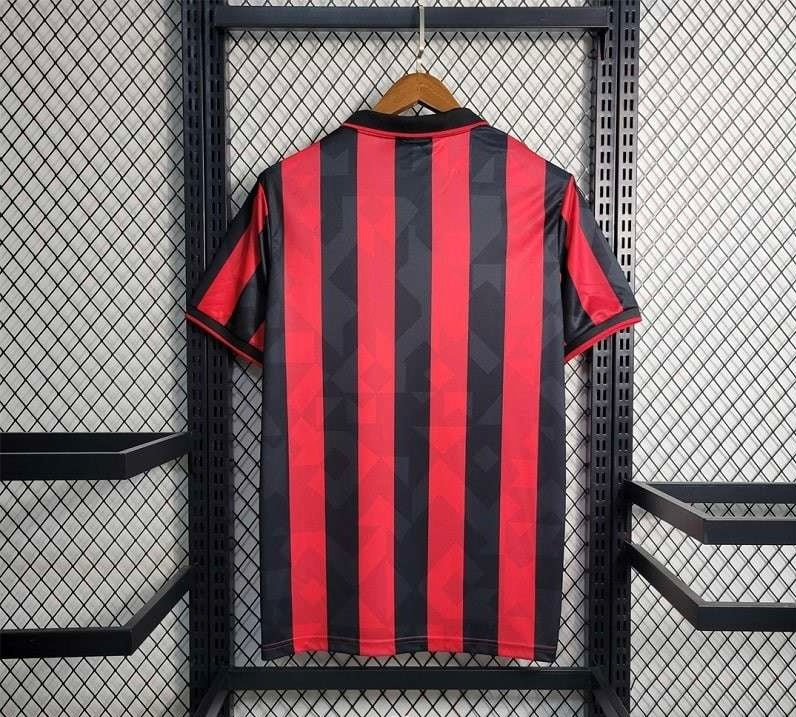 Milan Ac Home Vintage Rétro Jersey  1993-1994