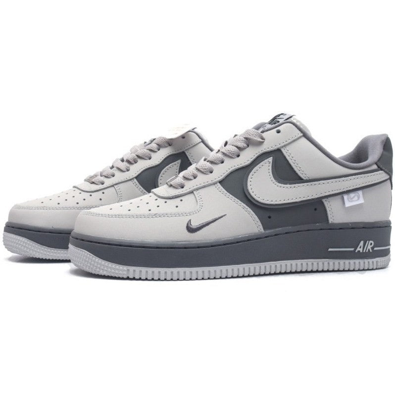 Nike Air Force 1 Low Gris Clair Accents Gris Fonce