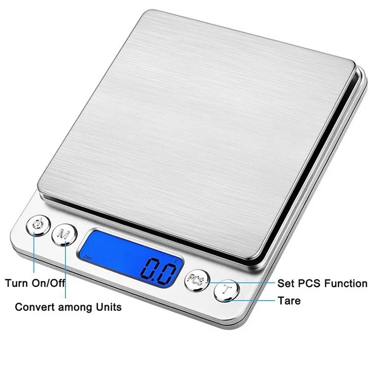 Balance numérique multifonctions 300 g appareil de pesage de poche en acier inoxydable,