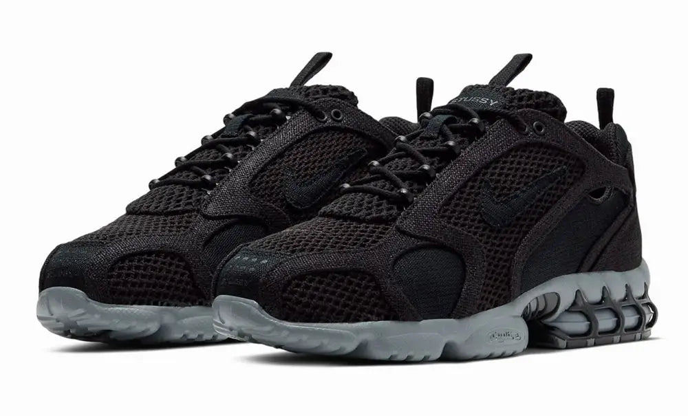 Stussy x Nike Air Zoom Spiridon Caged 2 Black Cool Grey