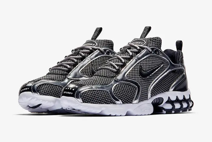 Stussy x Nike Air Zoom Spiridon Caged 2 Pure Platinum