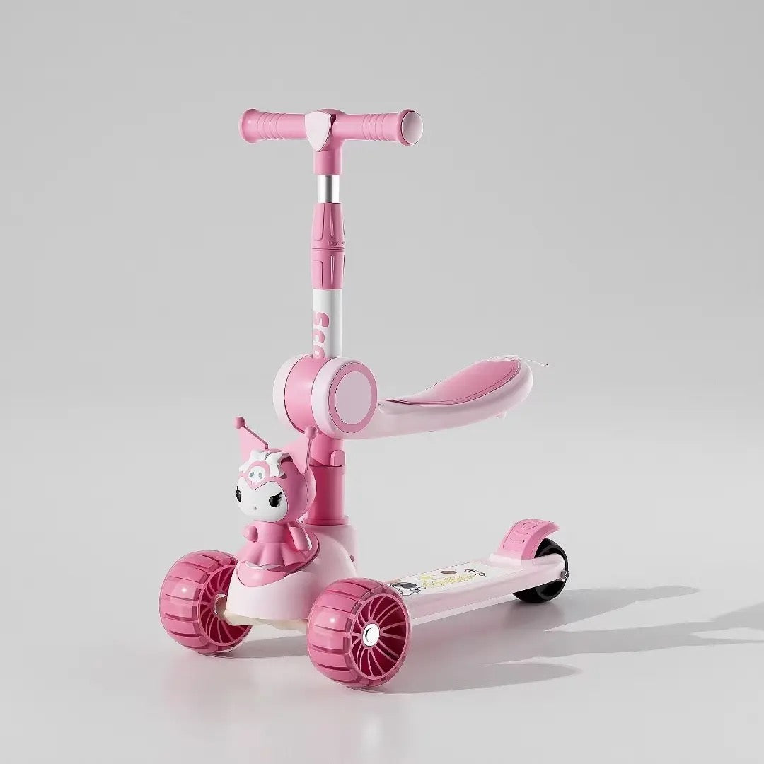 Scooter  d'équilibre pour enfants scooter trois roues , voiture de  dessin animé