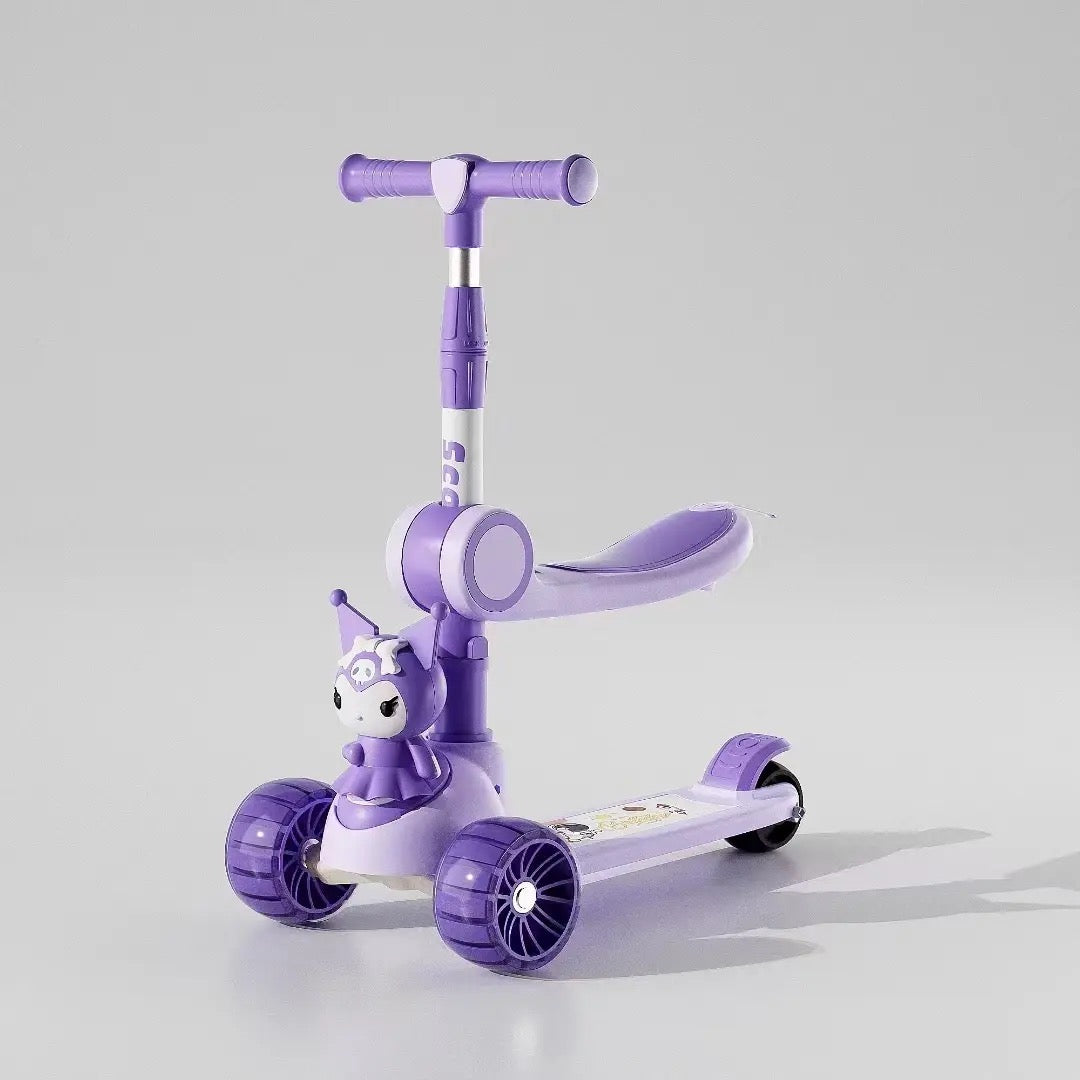 Scooter  d'équilibre pour enfants scooter trois roues , voiture de  dessin animé