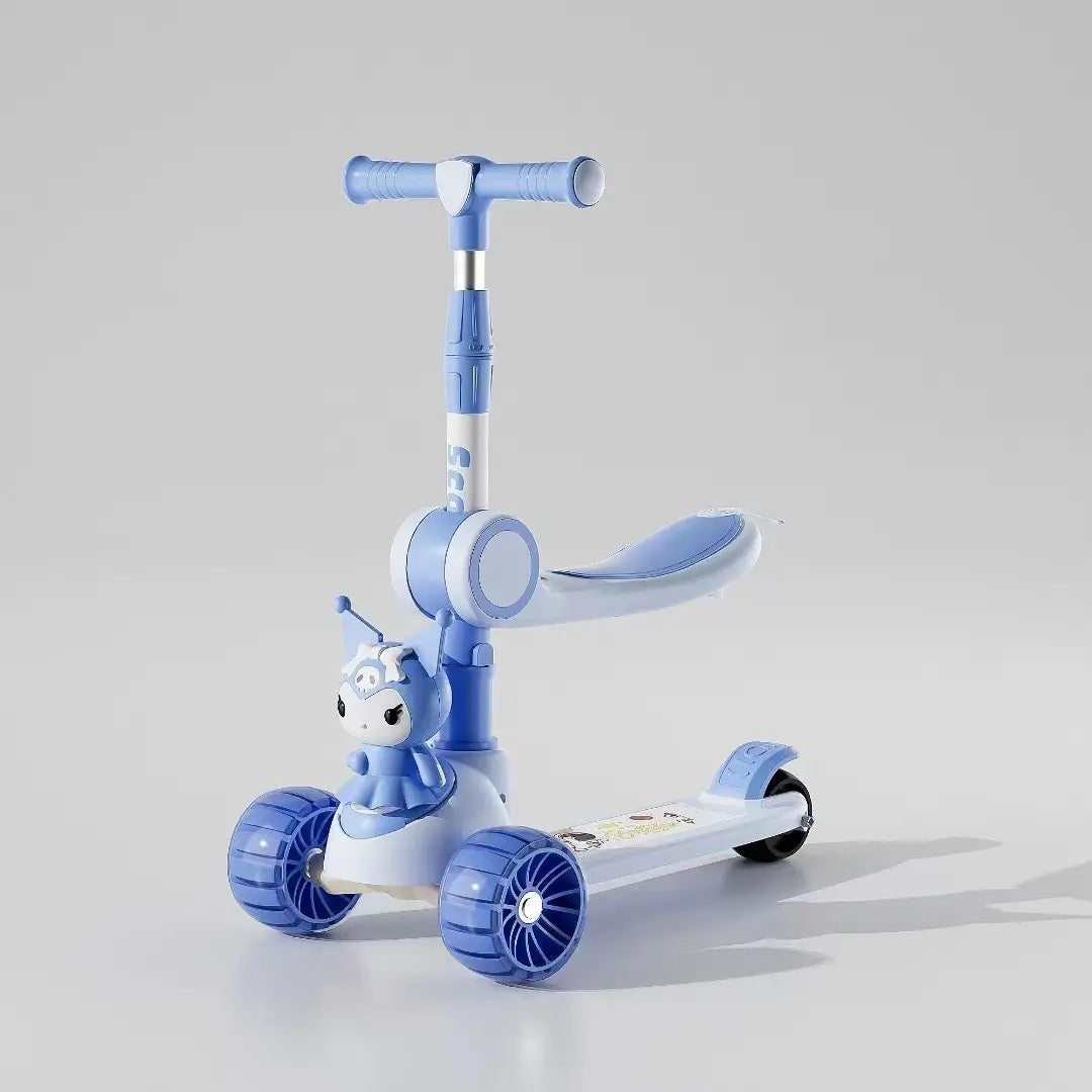 Scooter  d'équilibre pour enfants scooter trois roues , voiture de  dessin animé