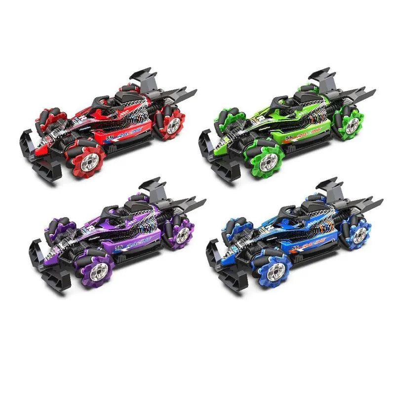 RC Double Fumée avec Lumières LED | Voiture jouet de cascade rapide à rotation de 2,4 Ghz à 360 ° pour les enfants