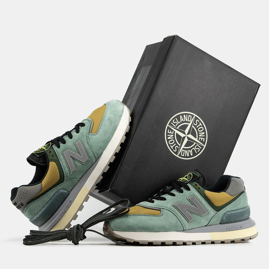 Stone Island x New Balance 574 Legacy Light Green